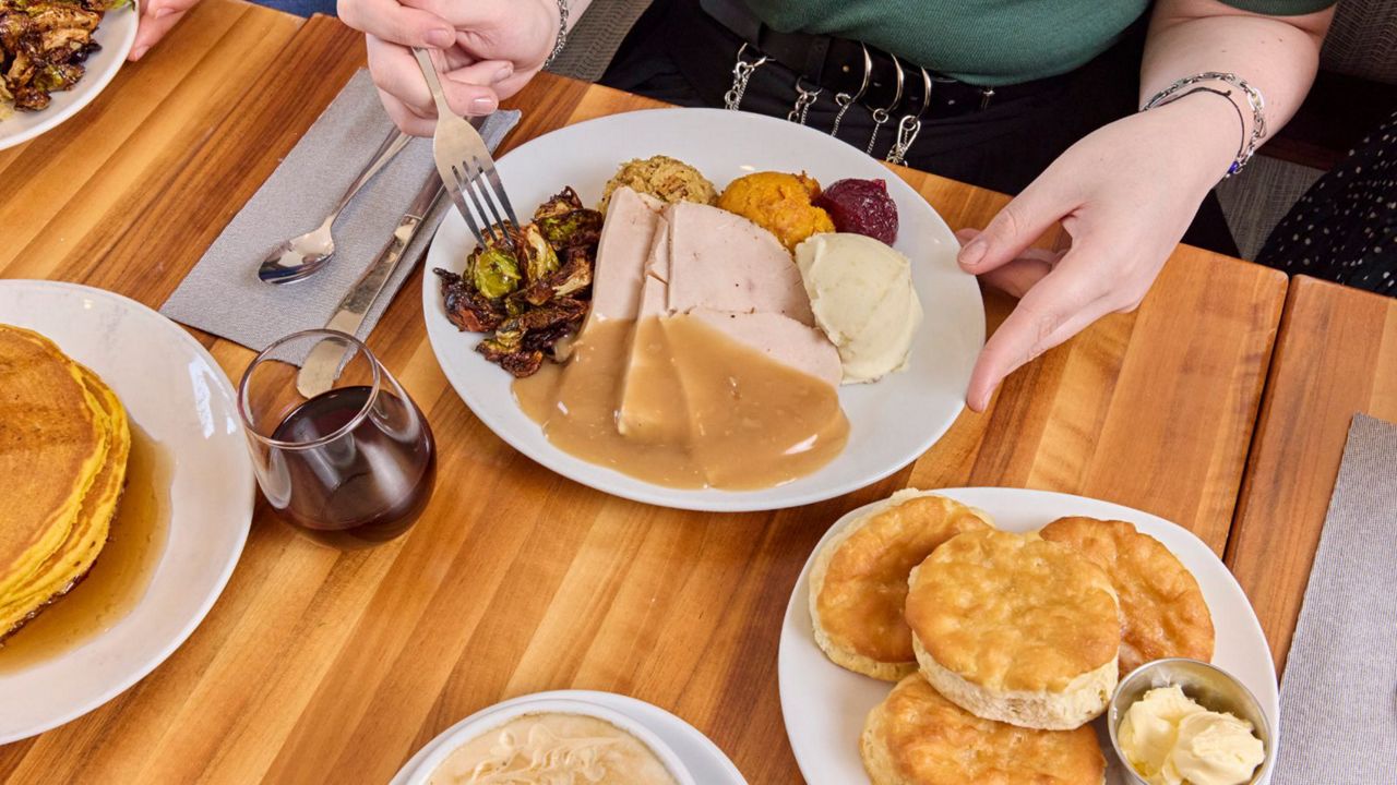 The Thanksgiving plate at Kerbey Lane Cafe in Austin, Texas. (Credit: Kerbey Lane)