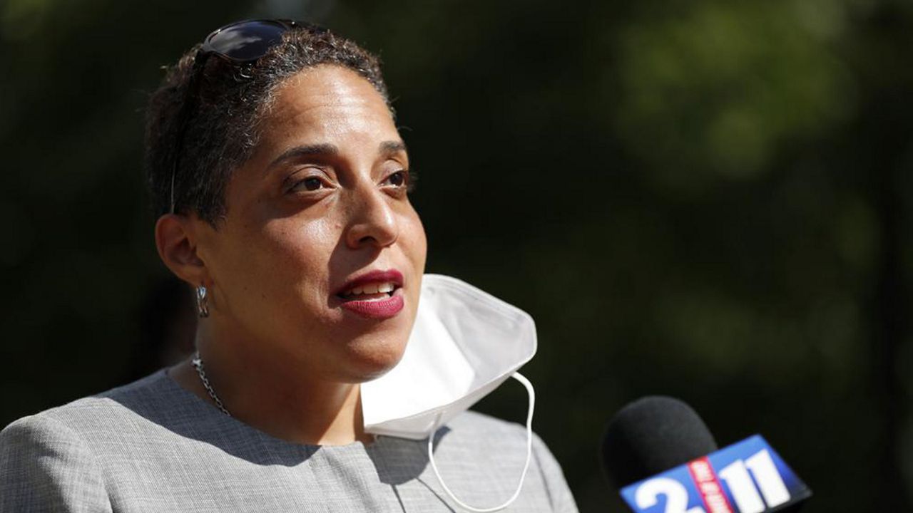 St. Louis Circuit Attorney Kim Gardner speaks at a news conference in St. Louis, on Aug. 5, 2020. On Monday, Feb. 27, 2023, Republican Missouri lawmakers criticized Gardner, advocating for a bill to appoint a special prosecutor to handle certain violent crimes for her after a teenage volleyball player from Tennessee lost her legs in a vehicle crash caused by a speeding driver facing felony charges. (AP Photo/Jeff Roberson, File)