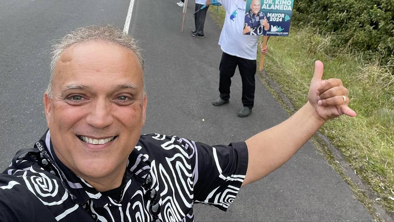 Kimo Alameda leads incumbent Mitch Roth in the race for Hawaii Island mayor. (Kimo Alameda Facebook)