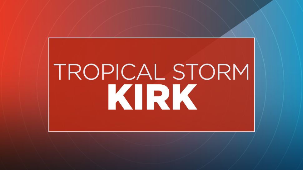 Kirk is expected to produce total rainfall of 4 to 6 inches with higher totals of 10 inches across the northern Windward and southern Leeward Islands from Barbados and St. Lucia northward across Martinique, Dominica, and Guadeloupe. (File photo of Tropical Storm Kirk)