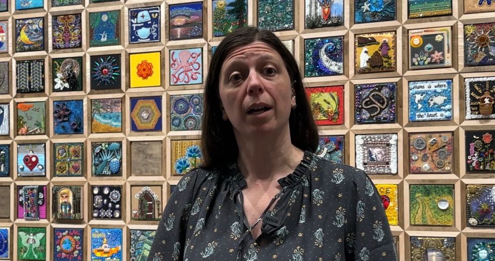 Kristina Skillin, director of the Museum of Beadwork in Portland, is asking those with fewer than three years of experience to submit their work. (Spectrum News/Susan Cover)
