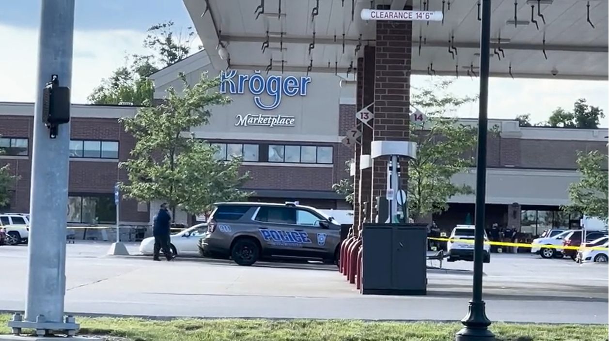 A shooting at a Kroger in Colerain Township (Spectrum News1/Camri Nelson)