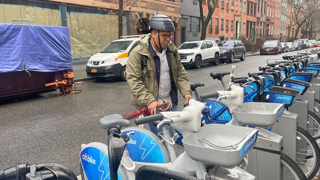 Transportation Alternatives said people killed on bikes last year were killed where there were no protected bike lanes. (Spectrum News NY1/Justine Re)