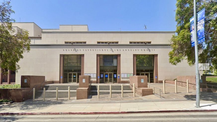 LA County Board of Supervisors office downtown Los Angeles. (Courtesy Google Street View)