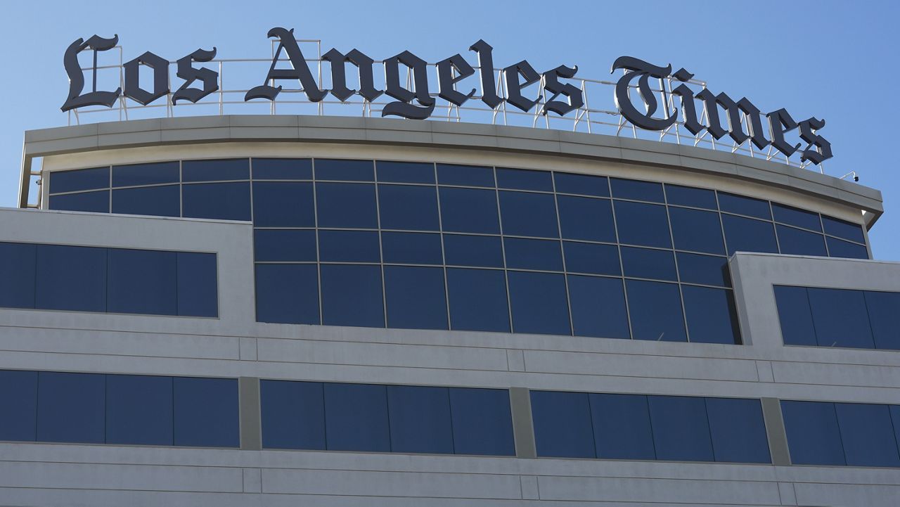 The Los Angeles Times newspaper headquarters is shown in El Segundo, Calif., Jan. 23, 2024. (AP Photo/Damian Dovarganes, File)