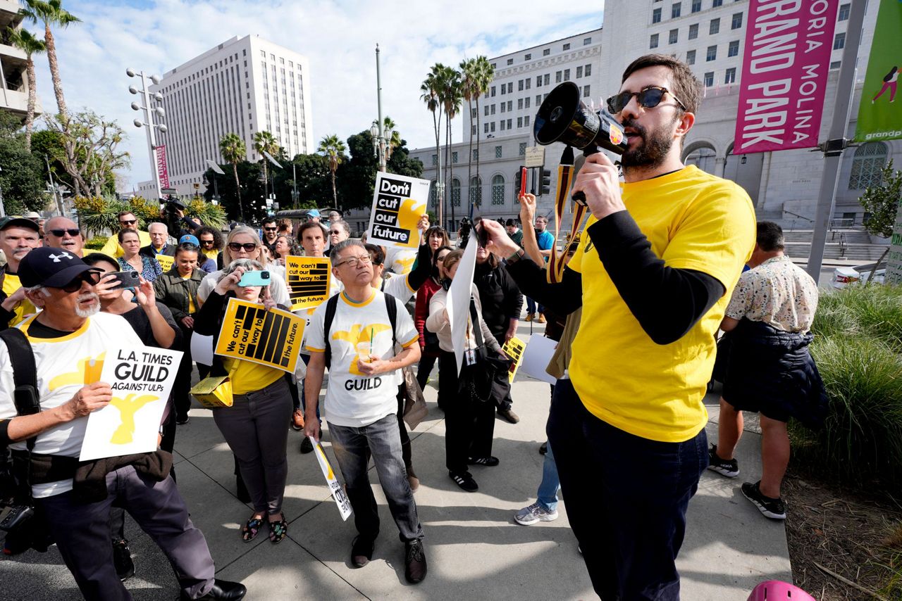 Los Angeles Times guild stages 1-day walkout in protest of anticipated ...