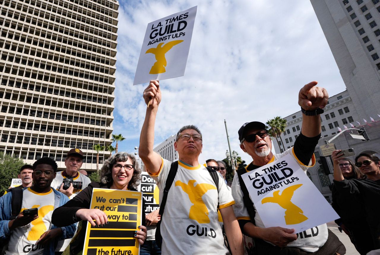 Los Angeles Times guild stages 1-day walkout in protest of anticipated ...
