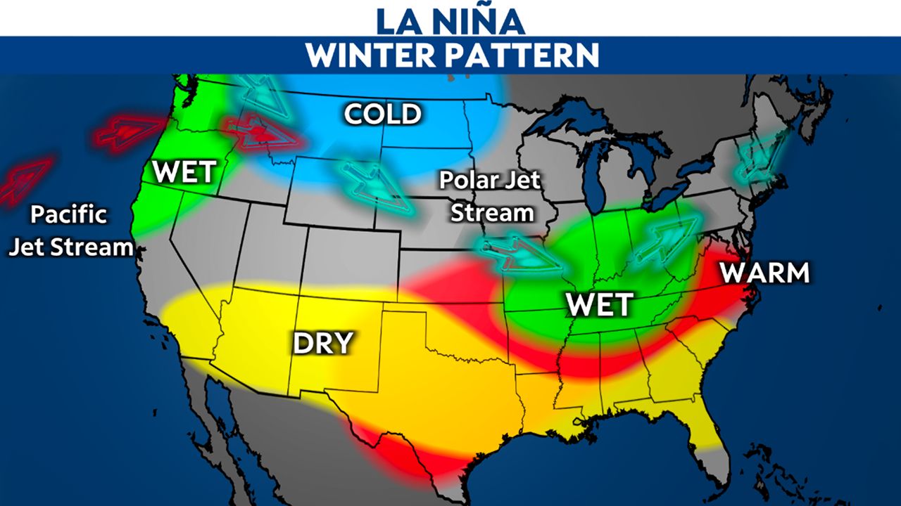 U.S. Winter Outlook: Drier, warmer South, wetter North with return