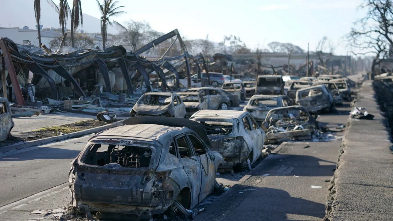 Some Lahaina residents abandoned their cars trying to escape the August 2023 wildfires. Others died looking for an escape route. (Associated Press/Rick Bowmer, file)