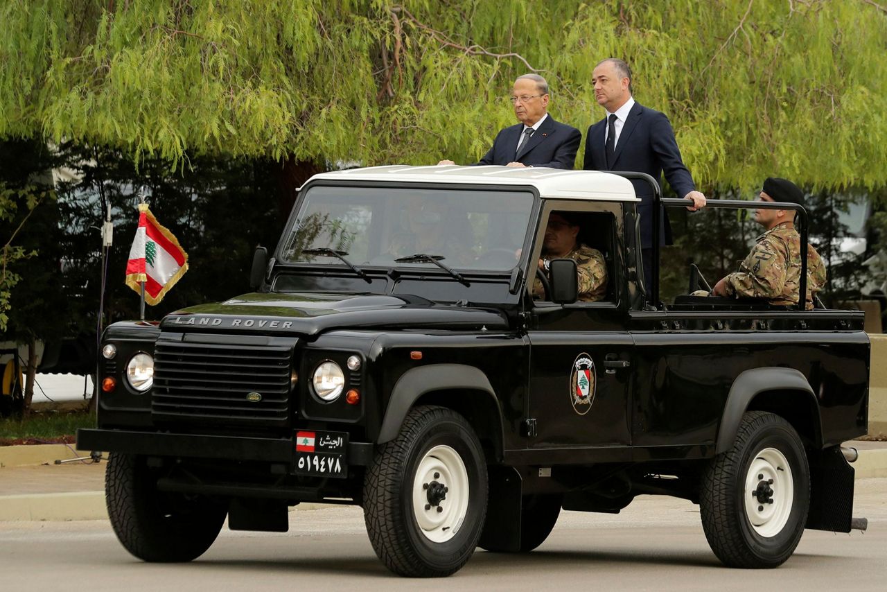 Lebanon’s leaders make joint appearance at military parade