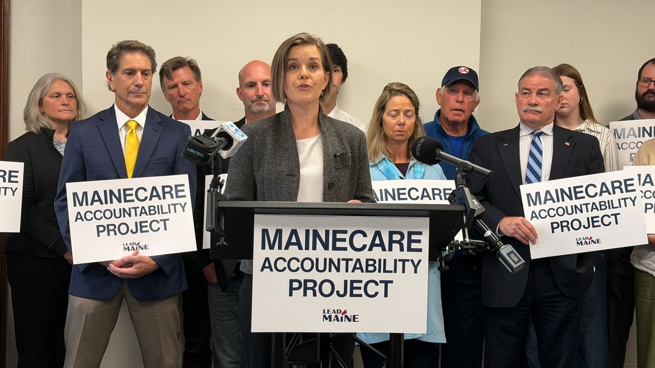Rep. Laurel Libby (R-Auburn) talks about her ideas for MaineCare accountability on Tuesday in Augusta. (Spectrum News/Susan Cover)
