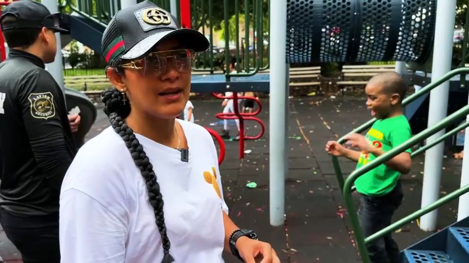 Michelle Hernández appears with her family in New York. (Spectrum News 1/Luis Garcia)