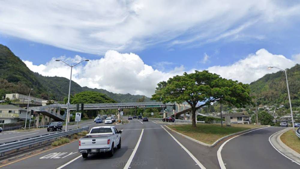 Likelike Highway Kaneohe-bound at Nalanieha Street. (Google Street View)