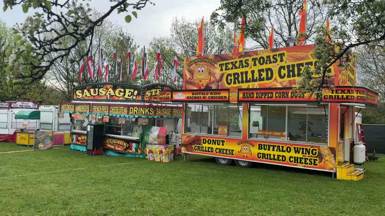 Lilac fest setup