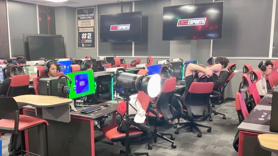 Inside Long Beach City College's new esports facility in Long Beach, Calif. (Spectrum News/Jas Kang)