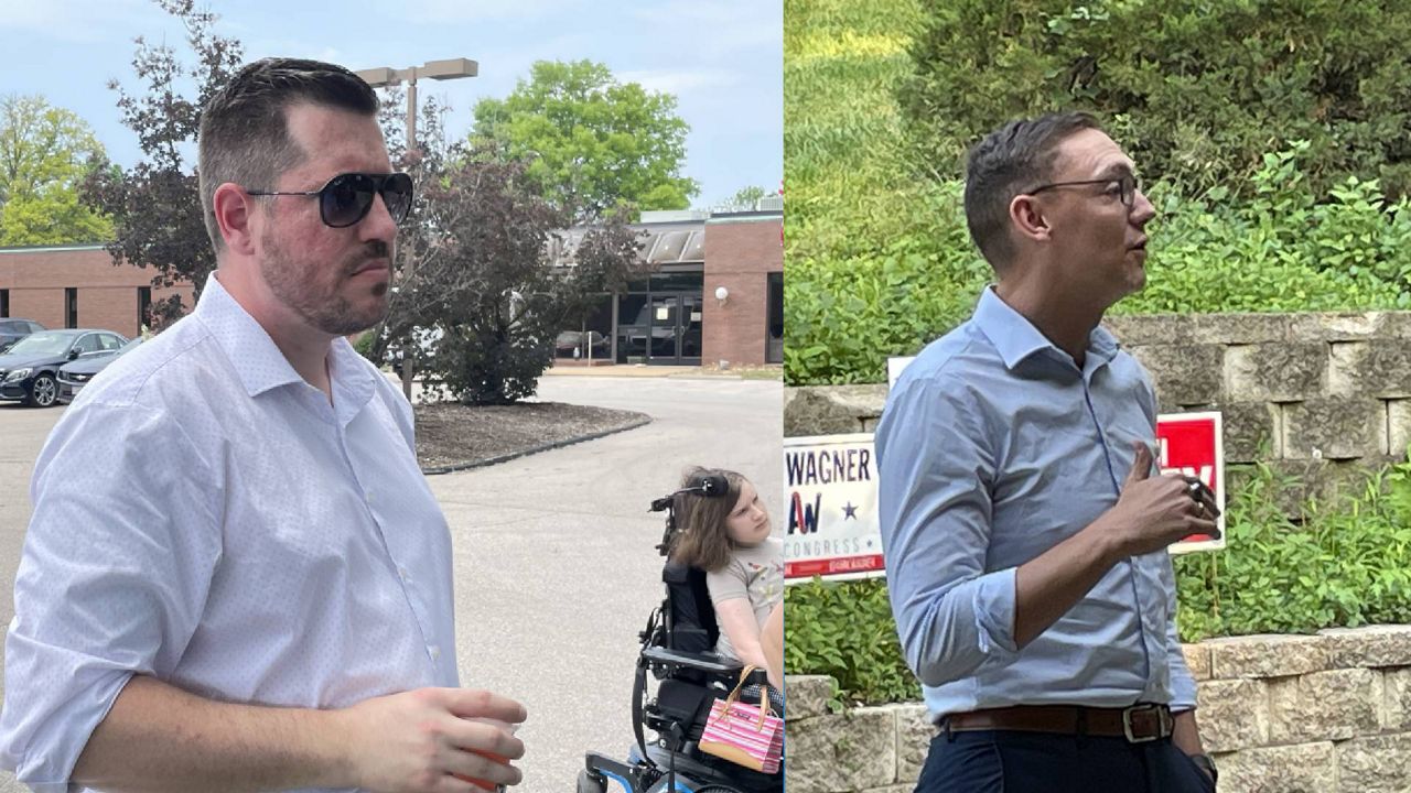 Republican Philip Oehlerking (right) won a Missouri House seat representing the Ballwin area by 181 votes over Democrat Collin Lovett (left). Both plan to be on the ballot in 2024. (Spectrum News/Gregg Palermo)