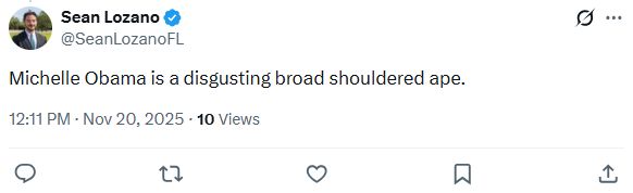 Screenshot of a tweet from Sean Lozano's X account