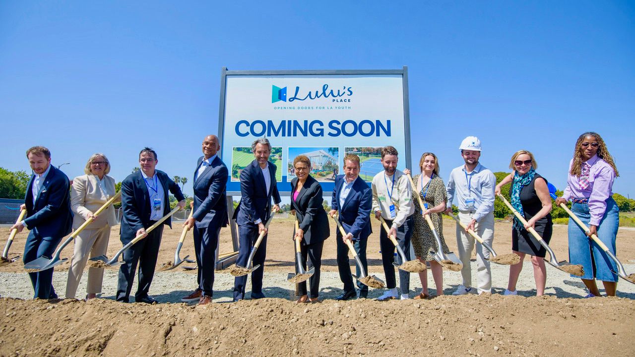 Local officials and other stakeholders break ground on Lulu's Place in Westchester. (Photo courtesy Jay Andrino)