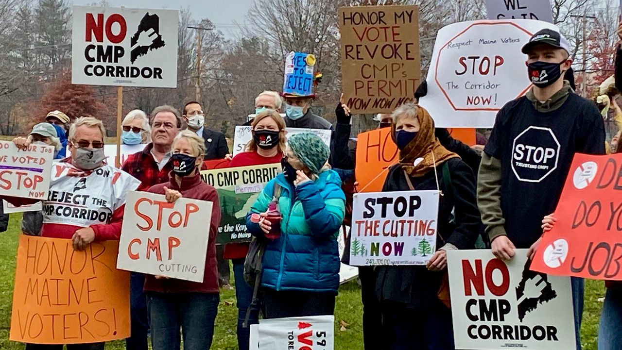 Anti-corridor rally in Maine.