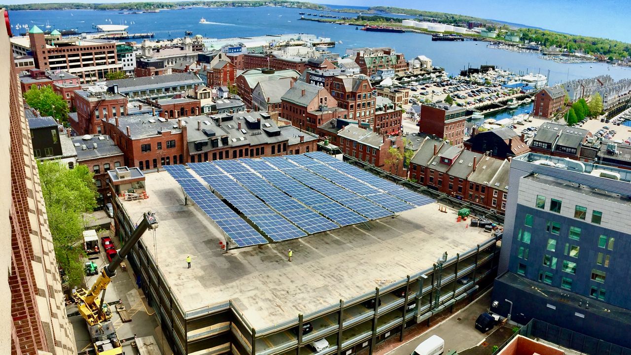 Solar array in Portland, ME.