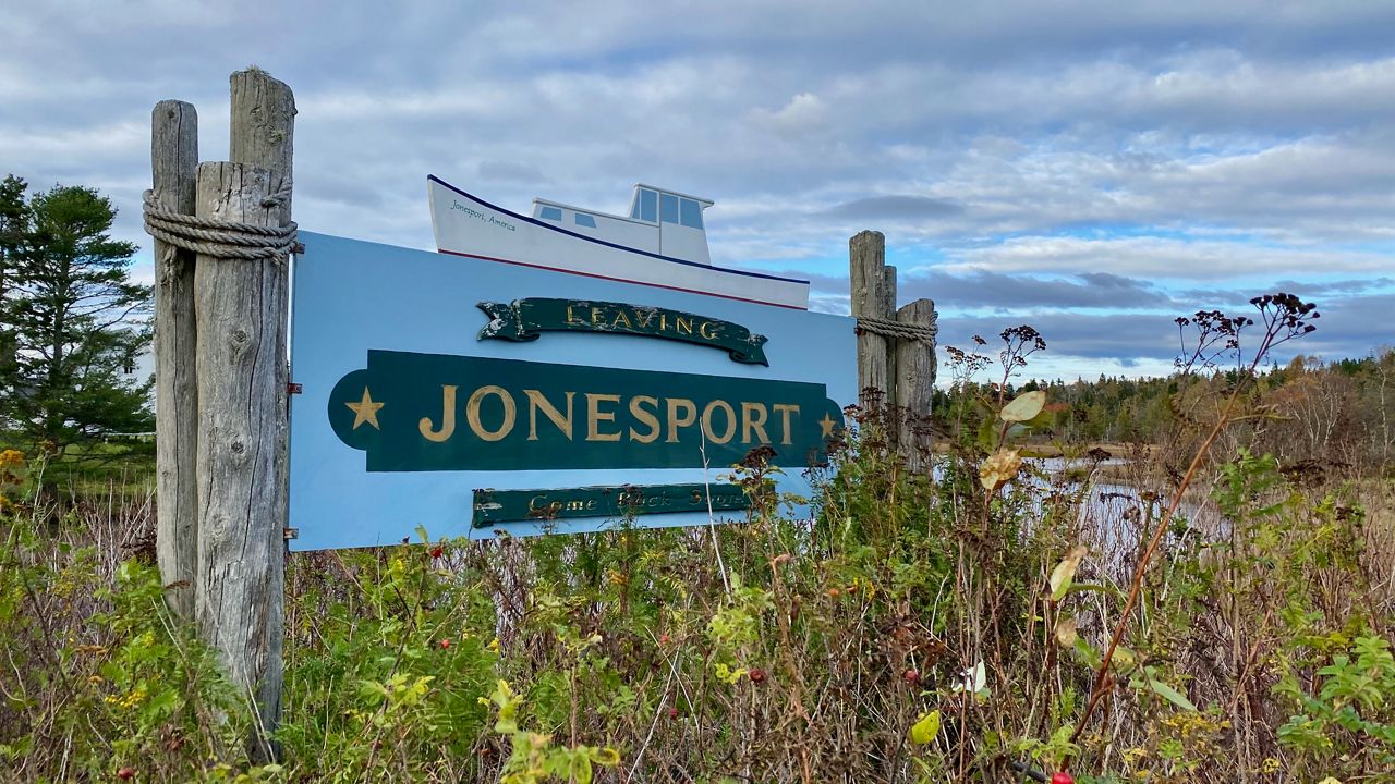 Jonesport, Maine sign