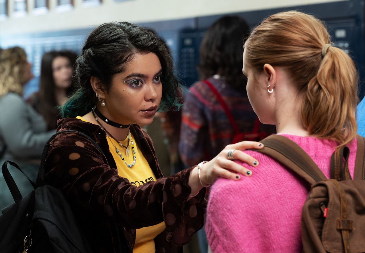 Auli‘i Cravalho plays Janis ‘Imi‘ike and Angourie Rice plays Cady Heron in "Mean Girls" from Paramount Pictures. (Photo courtesy Jojo Whilden/Paramount © 2023 Paramount Pictures)