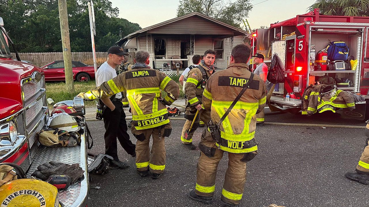 Flames Tear Through Home In Early-morning Tampa House Fire