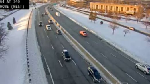 MoDOT camera shows pavement is clear along I-64 following major snow storm. (Courtesy: MoDOT)