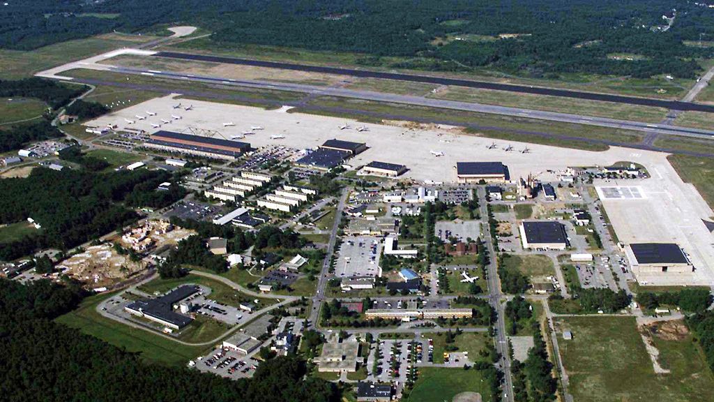 Brunswick Executive Airport at Brunswick Landing. (Naval Air Station Brunswick via AP, File)