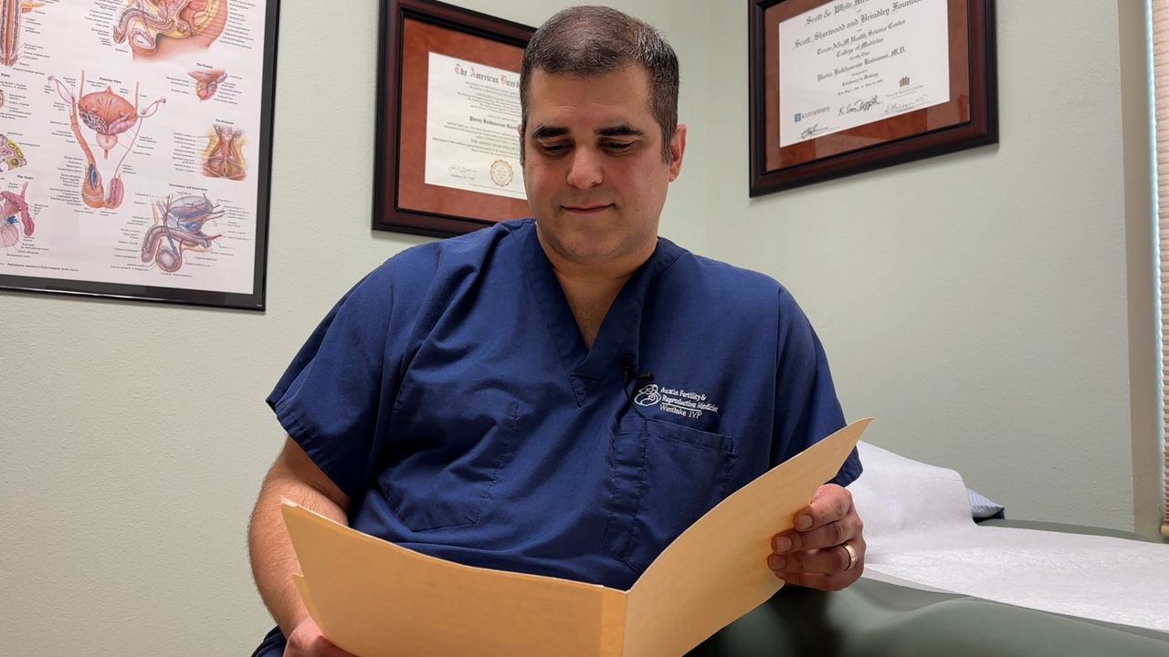 Austin-based urologist Dr. Parvis Kavoussi says approximately one in 100 men have sperm counts of zero, but there are often treatments to help those dealing with infertility concerns. (Spectrum News 1/Dylan Scott)