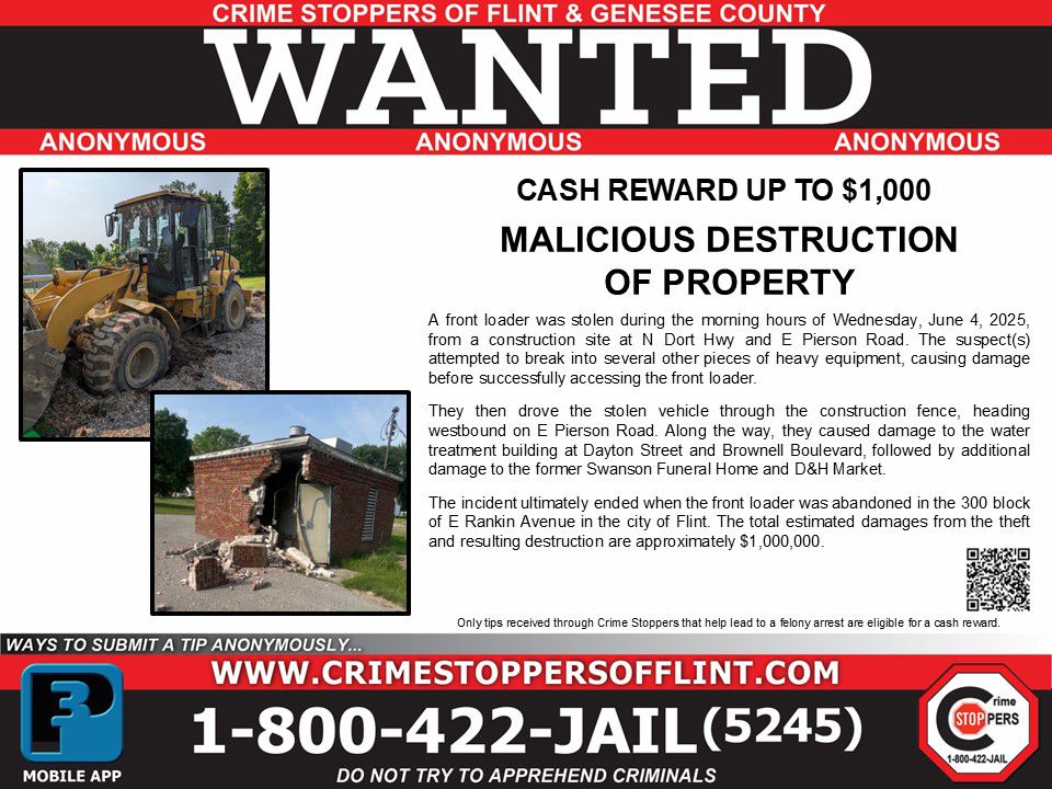 Information released by Crime Stoppers to locate those responsible