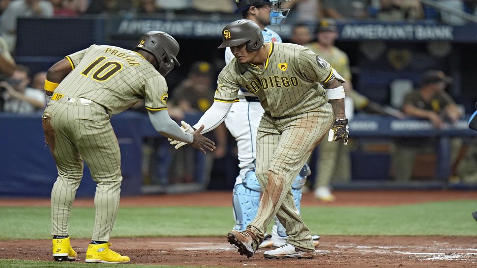 San Diego designated hitter Manny Machado moved into a tie with Adrian Gonzalez for second-place on the Padres’ career homer list with 161.