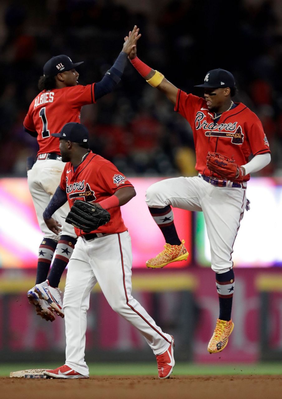 Marlins hits Acuña with 1st pitch, ejected; Braves win 1-0