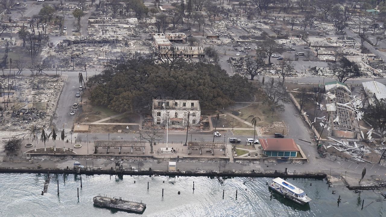 Lahaina after a wildfire burnt most of the historic town. (AP Photo/Rick Bowmer)