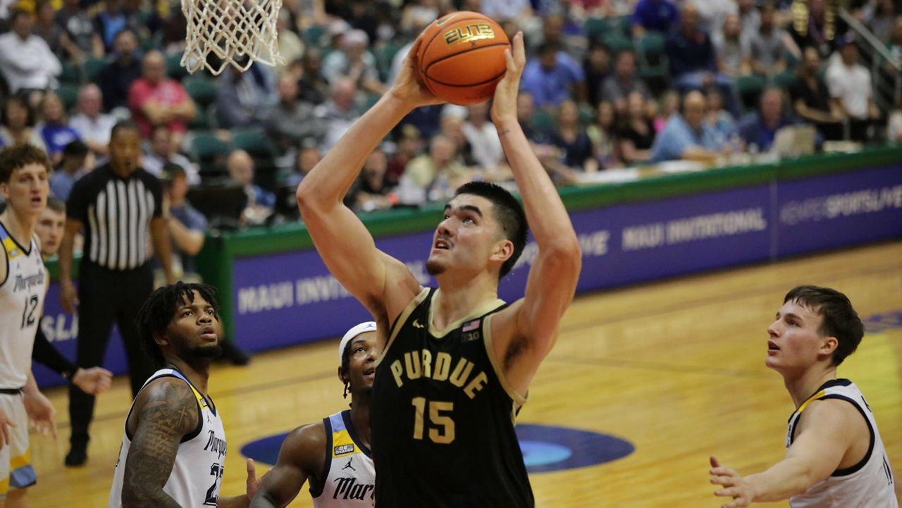 Purdue center Zach Edey was a force in the middle in the Boilermakers' three games in the Stan Sheriff Center.