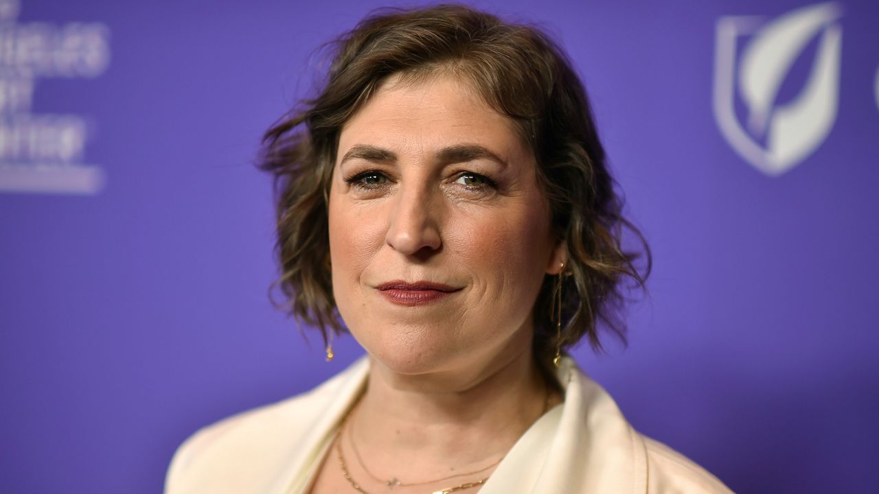 Mayim Bialik arrives at the Los Angeles LGBT Center Gala on Saturday, April 22, 2023, at the Fairmont Century Plaza. (Photo by Richard Shotwell/Invision/AP, File)