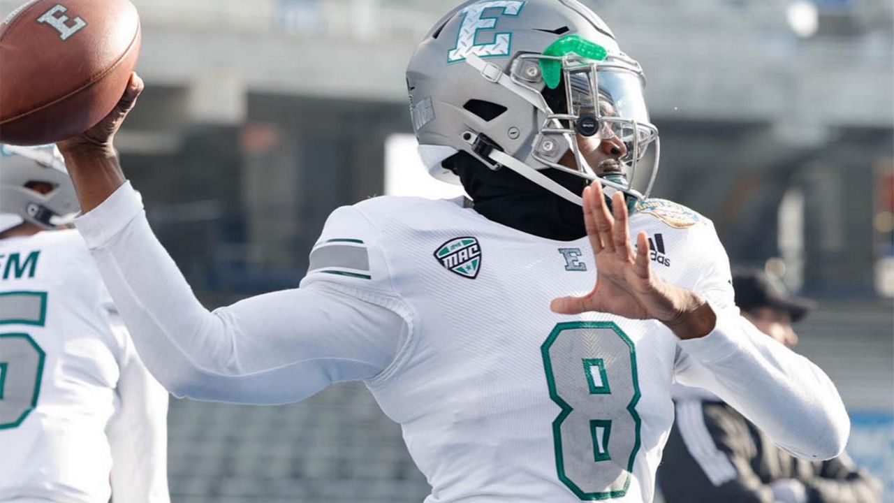 St. Louis native Cam'Ron McCoy is a quarterback for Eastern Michigan University and also plays baseball for the college. Two St. Louis-based companies are connecting him and other college athletes with NIL opportunities. (Photo Credit: Instagram)