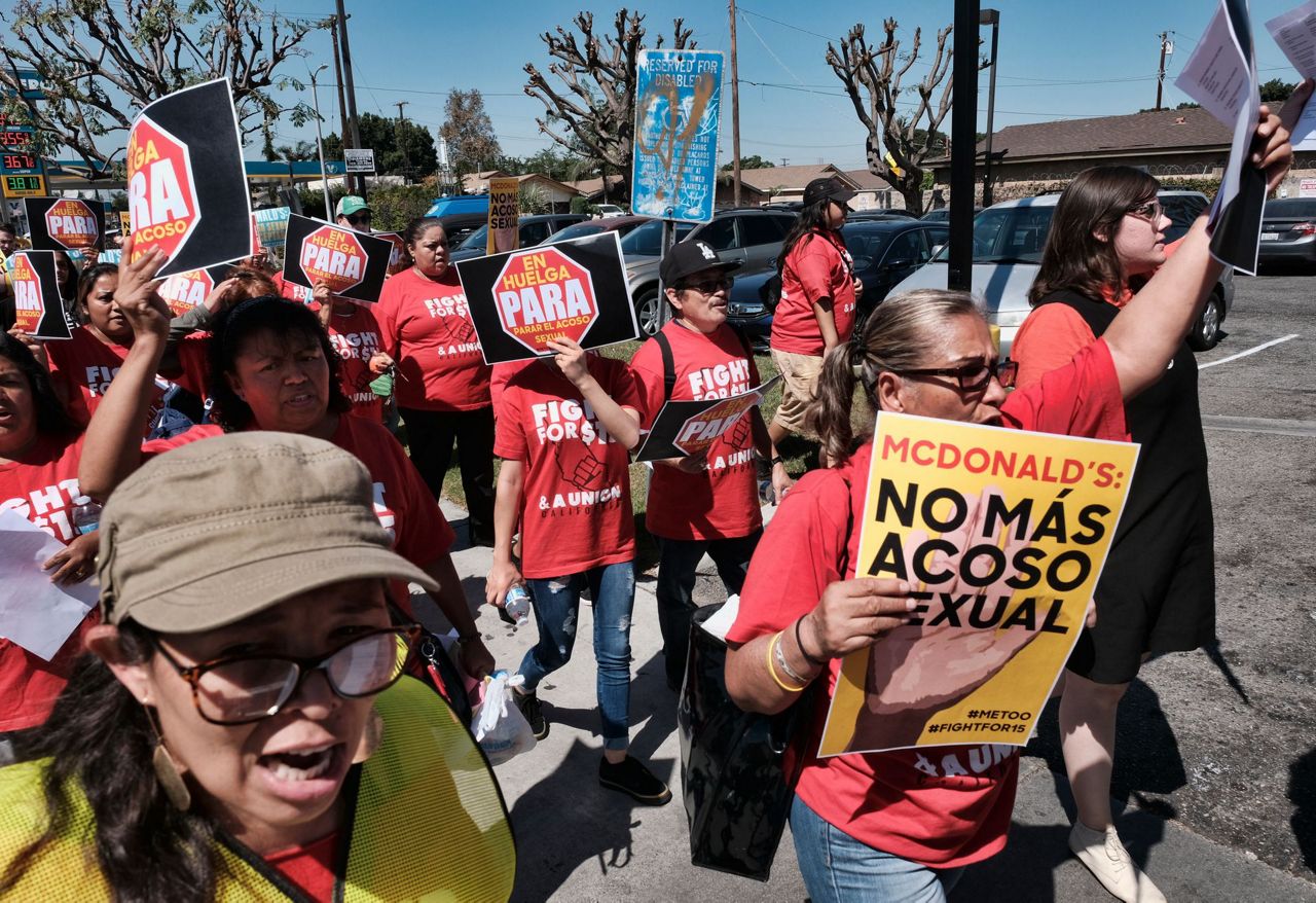 Mcdonalds Workers Across Us Protest Against Sex Harassment