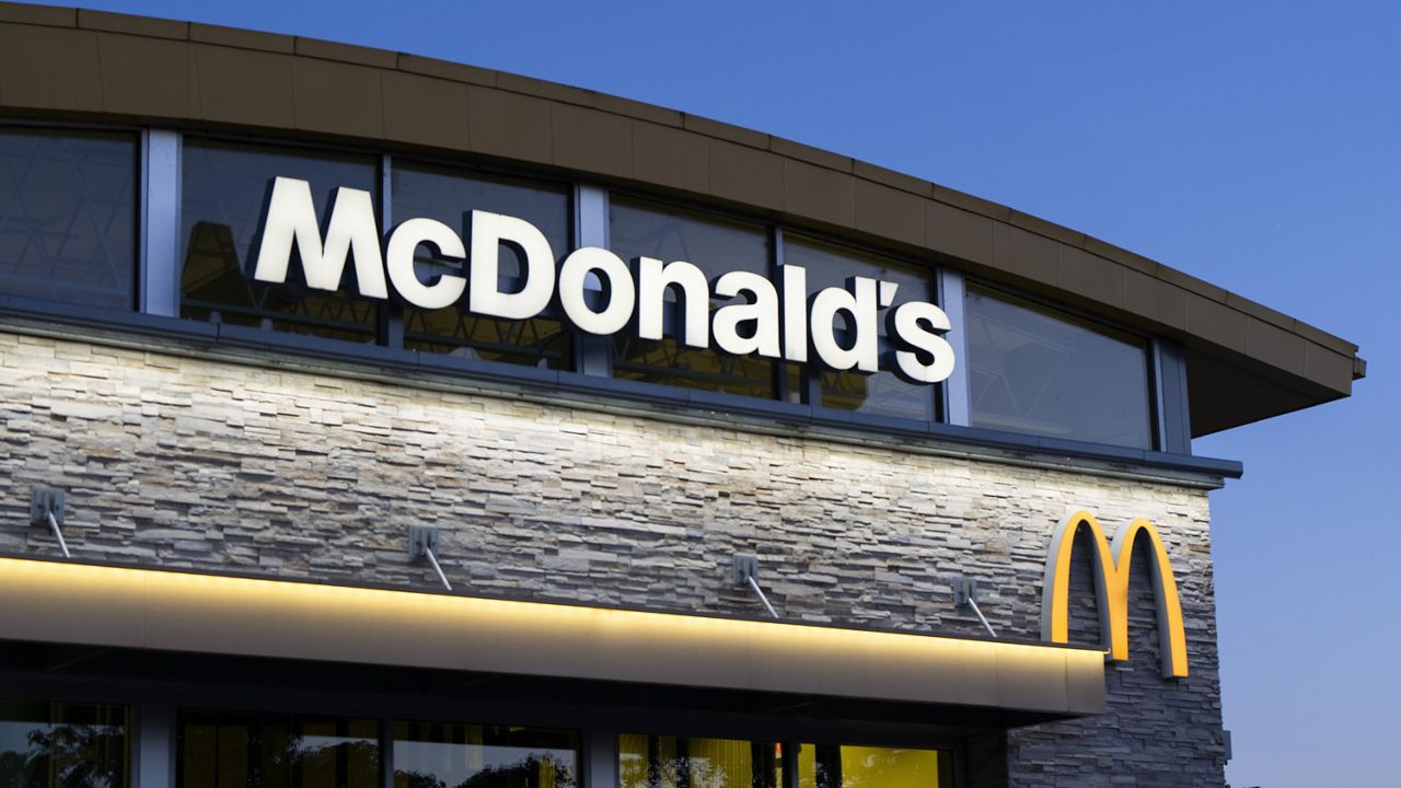 A McDonald's restaurant stands in Albany, Ore., April 29, 2024. (AP Photo/Jenny Kane, File)