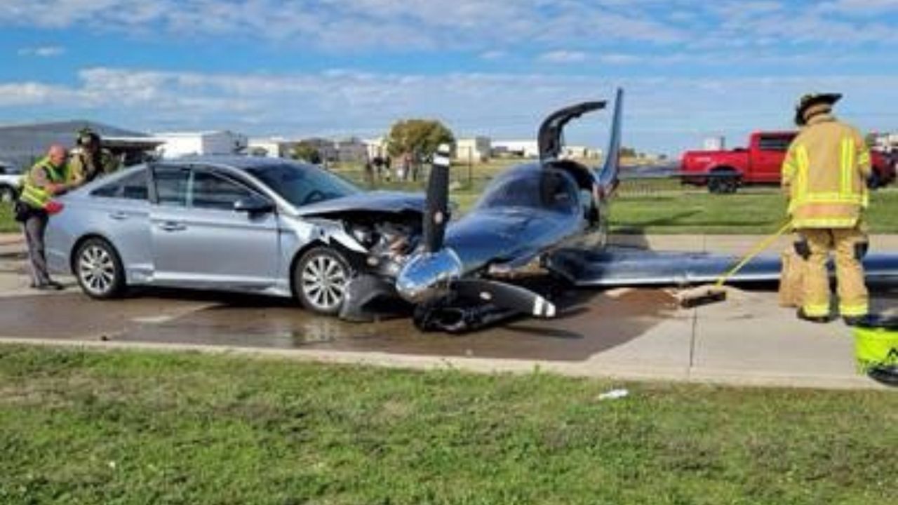 The McKinney Fire Department at the scene of the crash. (McKinney Fire Dept.)