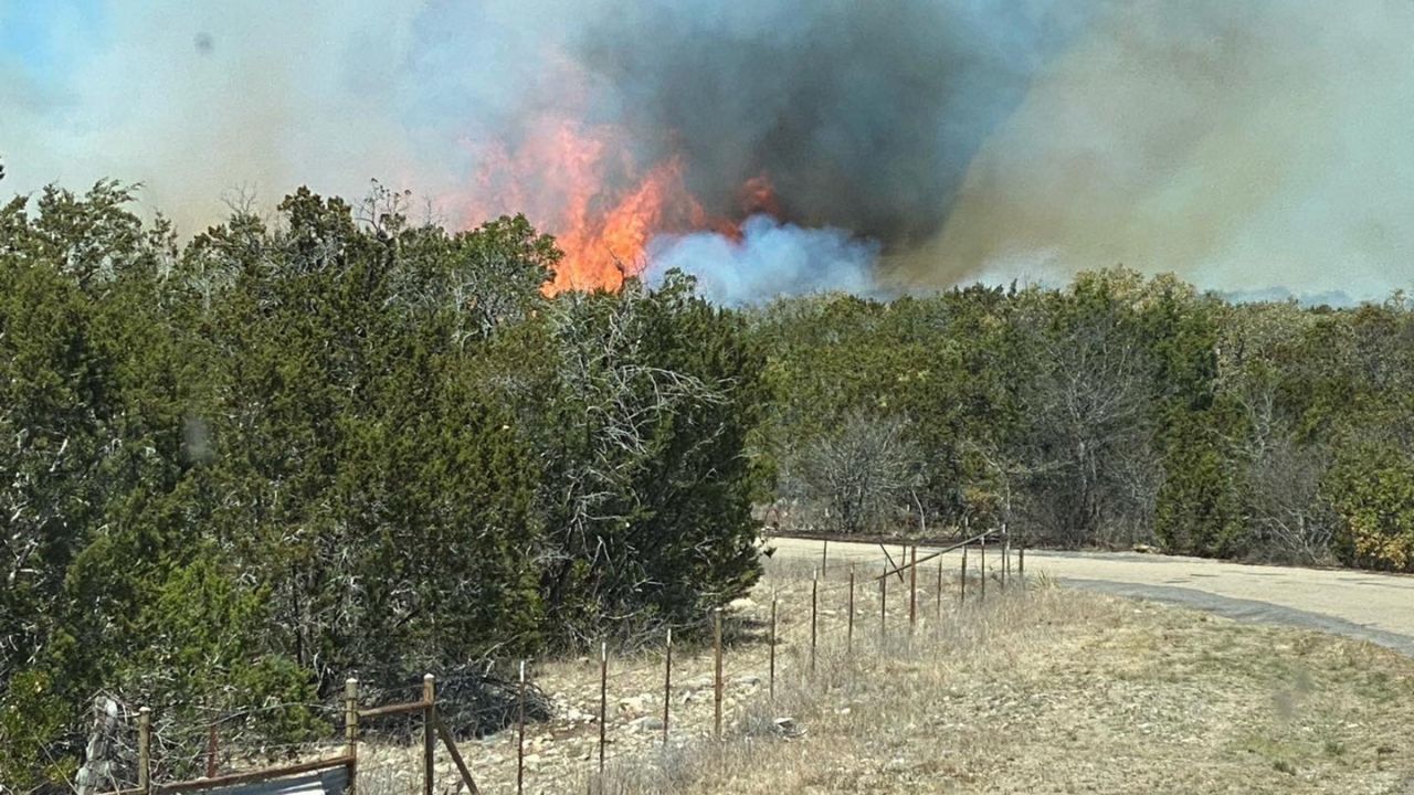 Texas wildfire spreads throughout Medina County. (Baytown Fire Department)
