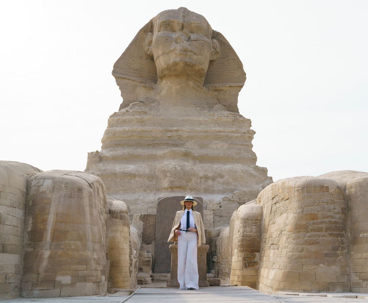 Melania Trump in Egypt to tour pyramids, Sphinx