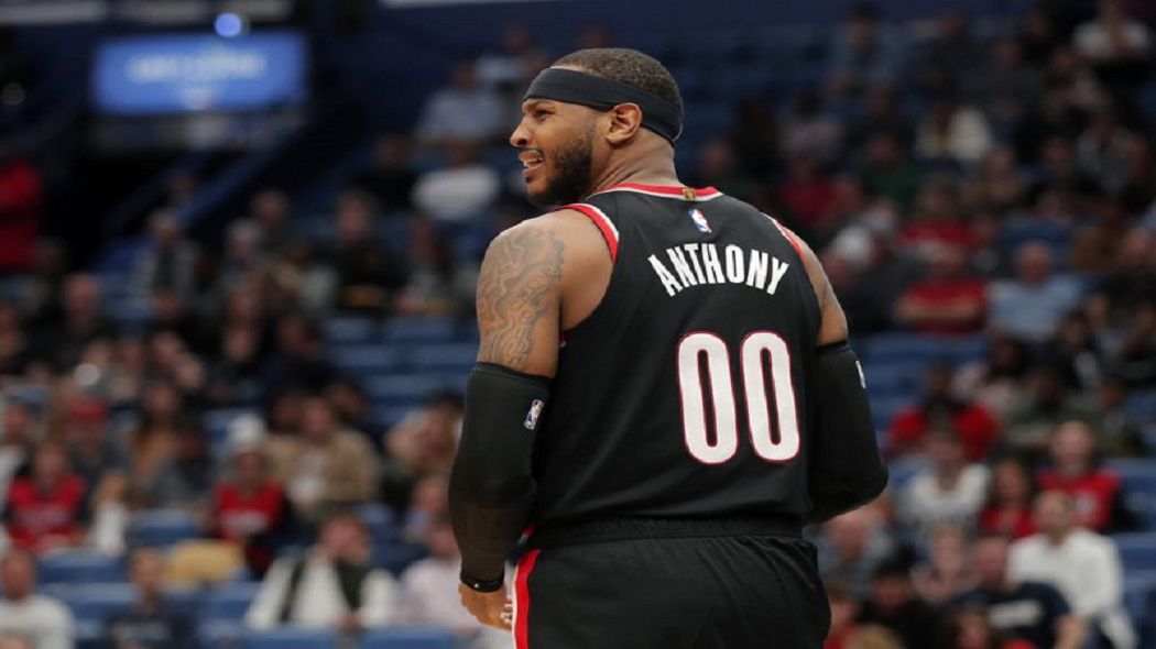 Carmelo Anthony Trail Blazers AP Photo