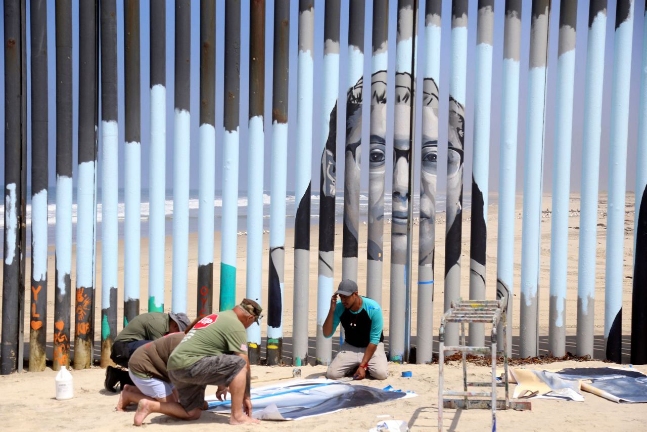 Interactive border wall mural tells stories of deported