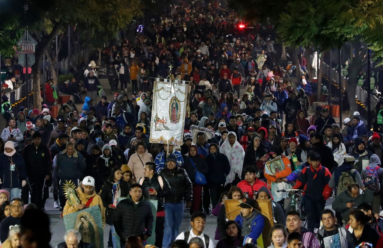 Multitude Flocks To Mexico's Basilica Of Guadalupe