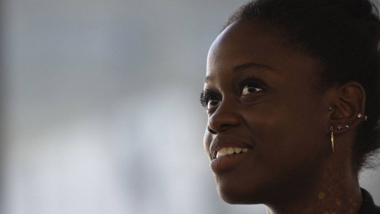 FILE - This Monday July 9, 2012 photo shows dancer Michaela DePrince in Johannesburg. (AP Photo Denis Farrell, File)