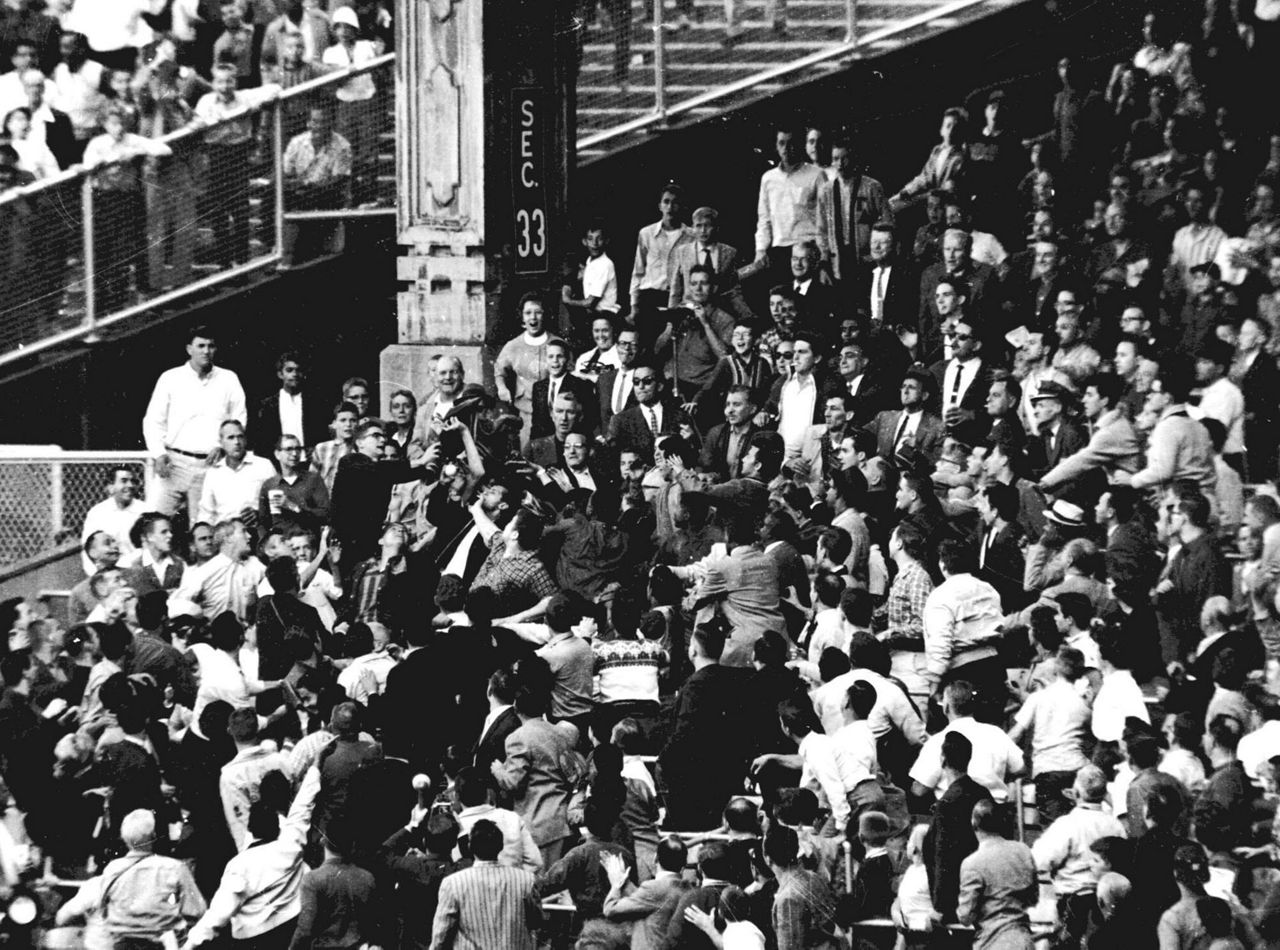 October 1, 1961 Roger Maris Holding 61 Jersey and 61st Home Run