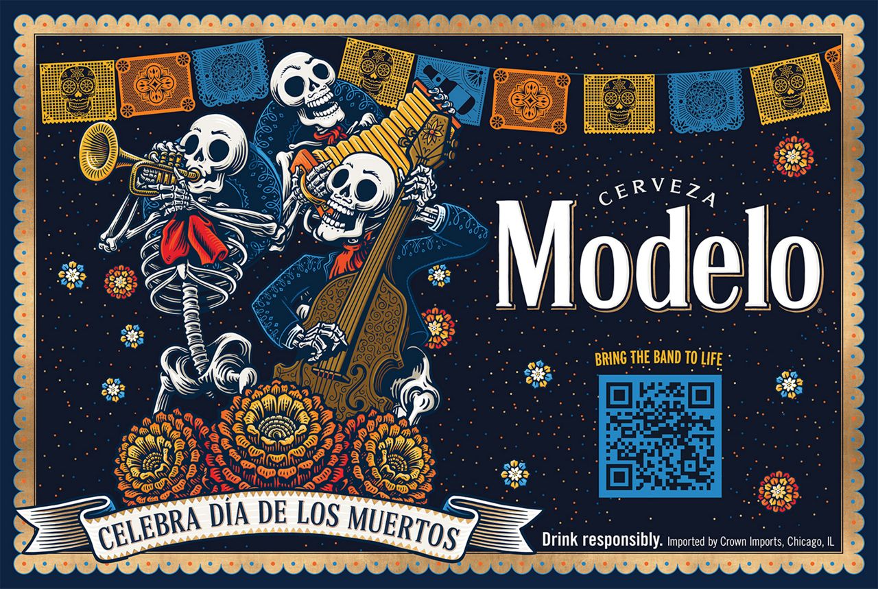 You can use your phone to bring this temporary St. Pete mural to life. (Image courtesy of Modelo)