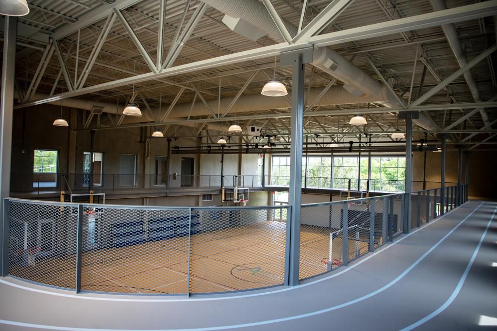 Running track on second floor above the gymnasium/basketball court (photo credit: City of Austin)