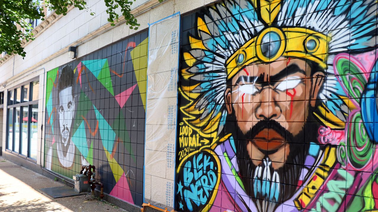 Dozens of local and national artists particpated in Delmar Loop's first mural festival that took place over the weekend.